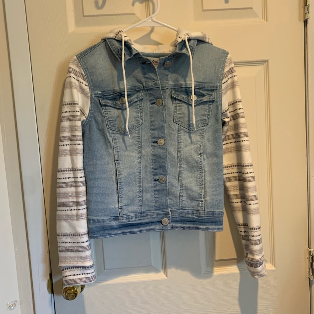 Denim and sweatshirt jacket
